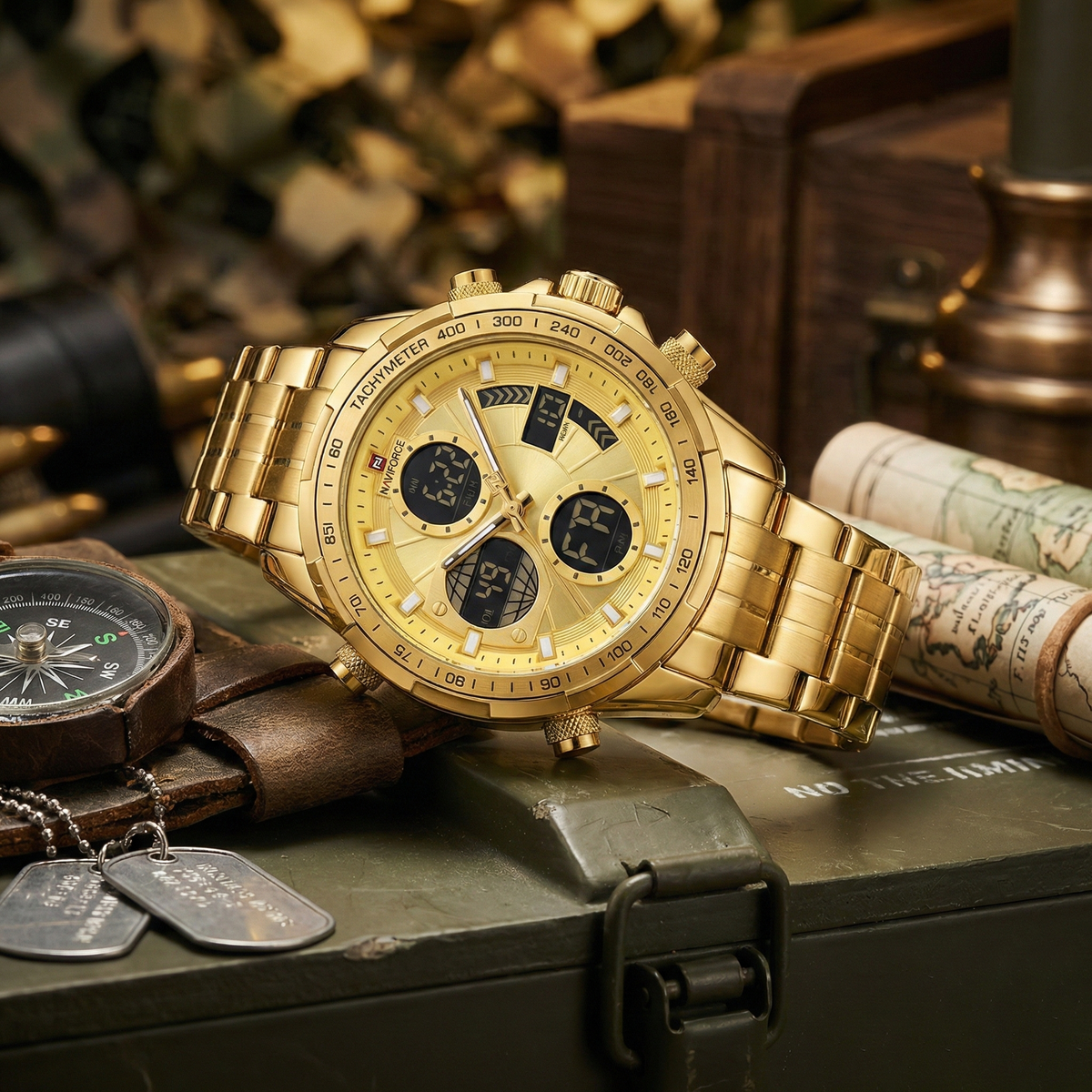Montre de sport militaire Vanguard Gold
