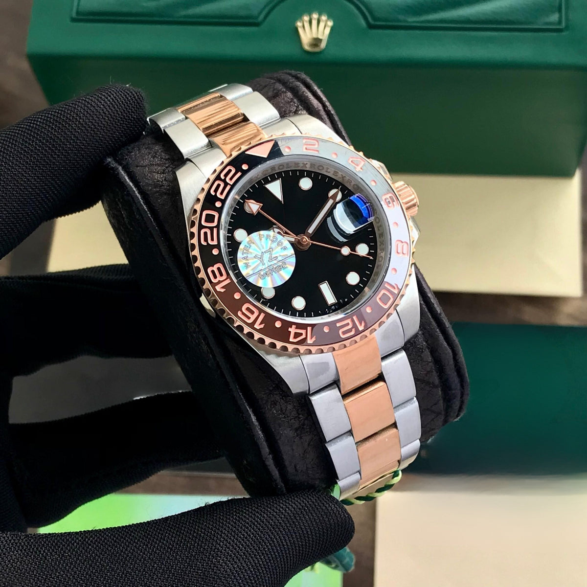GMT-Master II Automatik Analog Herrenuhr mit schwarzem Zifferblatt