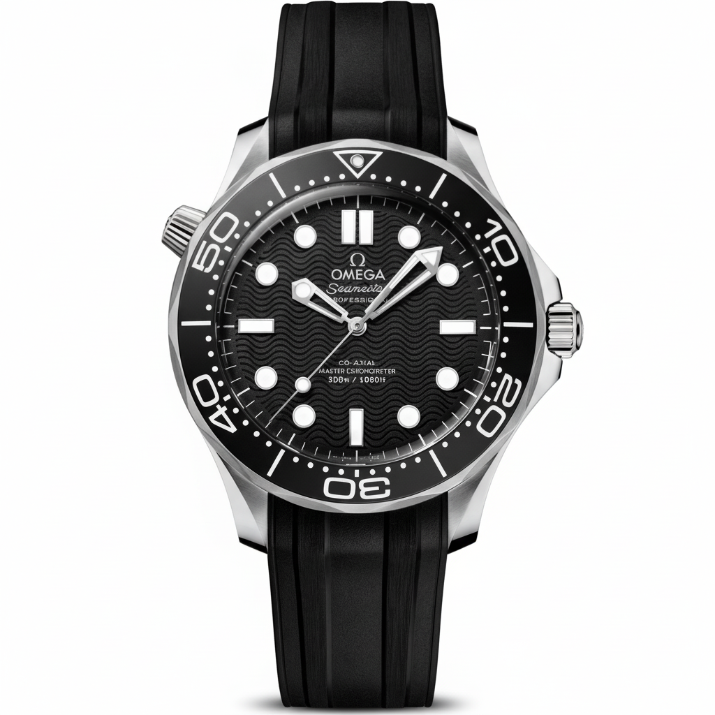 Seamaster Diver 300M 42mm Dây cao su – Đen & Trắng