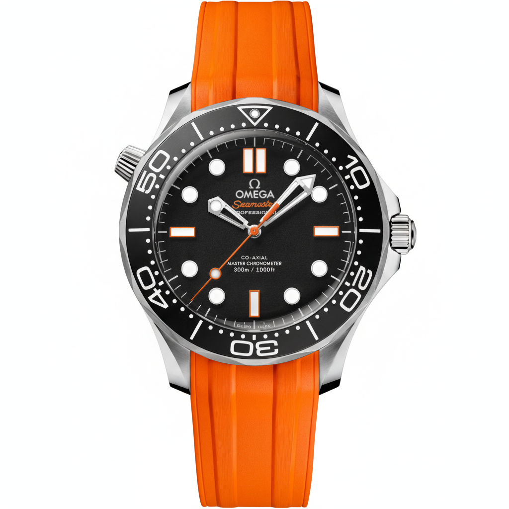 Seamaster Diver 300M 42 mm narukvica od narančastog gume
