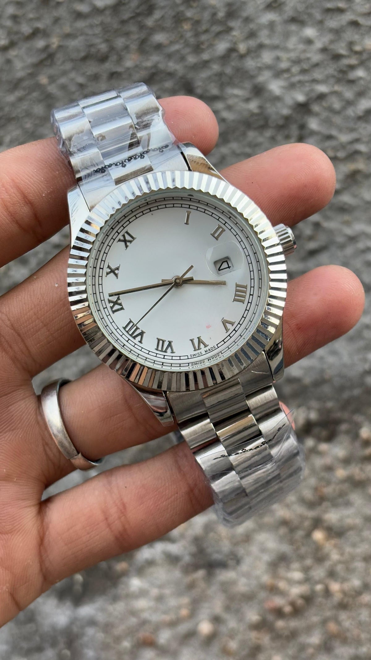 Datejust Beyaz Kadran Roma Rakamlı Analog Erkek Saati