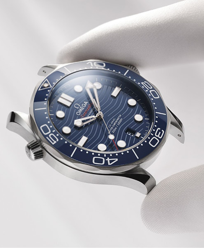Seamaster Diver 300M Niebieski 42mm Stal