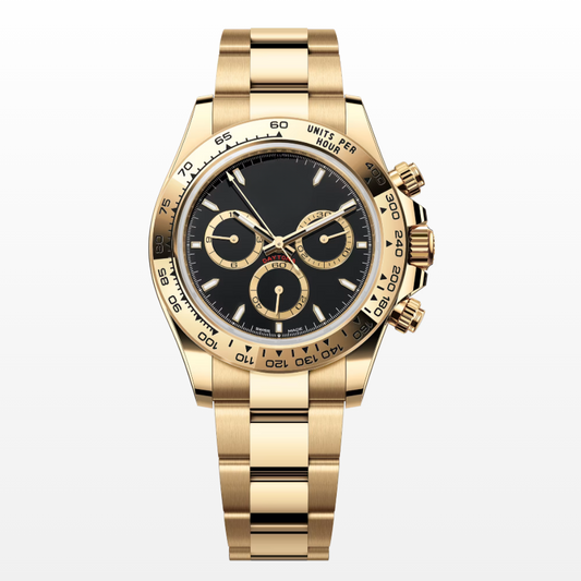 Cosmograph Daytona automático esfera negra reloj para hombre