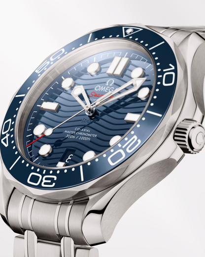 Seamaster Diver 300M Niebieski 42mm Stal
