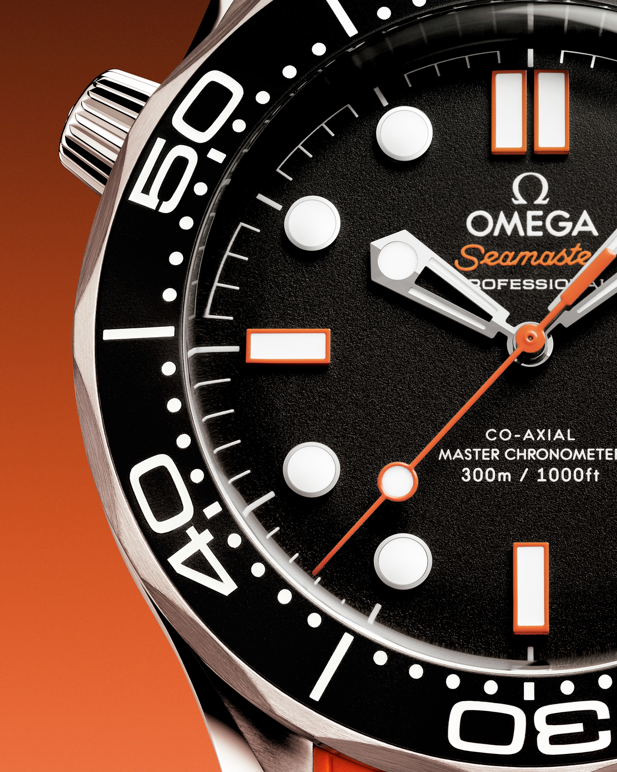 Seamaster Diver 300M 42 mm narukvica od narančastog gume