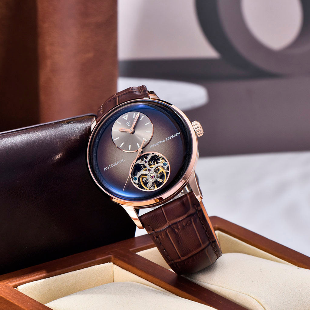 Design Tourbillon Vàng Nâu