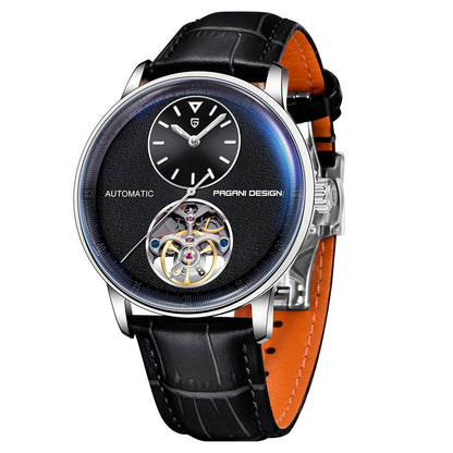 Design Tourbillon Bạc Đen